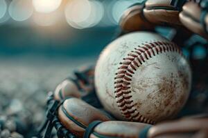 Baseball In A Glove photo