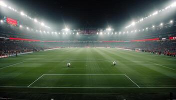 Empty Stadium Before Night Game photo