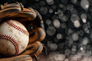 Baseball In A Glove photo