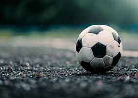 Soccer Ball on Rough Surface photo