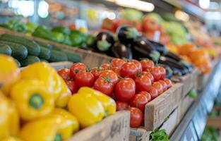 Produce Section of a Grocery Store photo