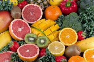 Fresh Fruit and Vegetable Arrangement photo