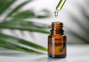 Dropper Bottle Filling With Essential Oil photo