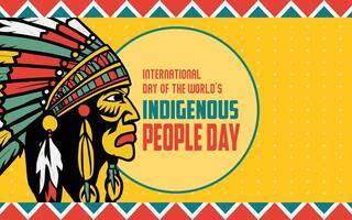 The International Day of the World's Indigenous Peoples on August 9 raises awareness and protects indigenous rights, recognizing their contributions to global issues like environmental protection. vector