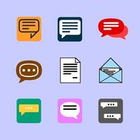 Message and chat icon Set vector