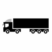 Side view of a truck with a white background. vector