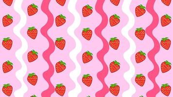 Strawberry pattern background vector