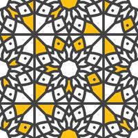 Seamless colored geometric pattern with mandala shape. Best design for web-design, fabric, wrapping paper, wallpaper. vector
