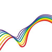 Rainbow design element with abstract shape.Illustration in flat style. Usable as template or background. vector