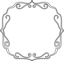 Black openwork frame, banner design. vector