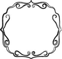 Black openwork frame, banner design. vector