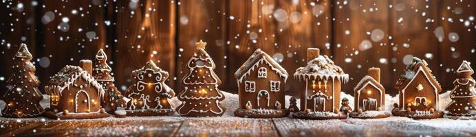 Gingerbread Village in Snow photo