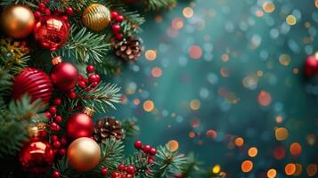 Christmas Tree Ornaments With Lights photo