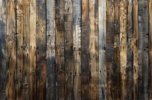 Close Up of Burnt Wooden Planks With Knots and Grain photo