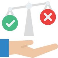 decision illustration, icon or symbol vector