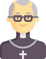 priest illustration, icon or symbol vector