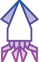 a purple and blue logo with a triangle shape vector