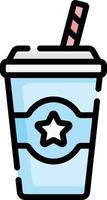 Soft drink illustration, icon or symbol vector