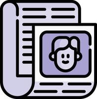 newspaper illustration, icon or symbol vector