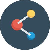 a flat icon of two spheres connected by a line vector