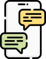 chat illustration, icon or symbol vector