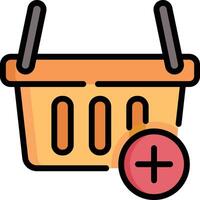 add to basket illustration, icon or symbol vector