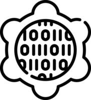 binary code illustration, icon or symbol vector
