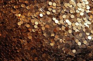 Close Up of a Golden Hexagon Pattern Background photo