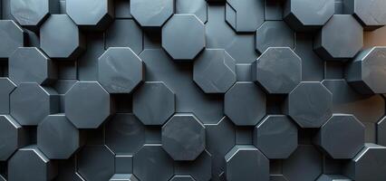 Abstract Black Hexagon Pattern Background Image photo