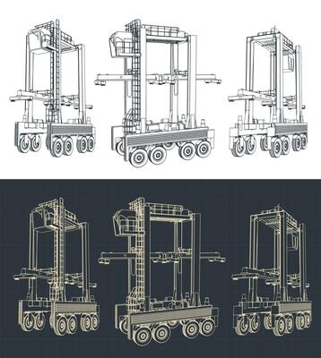 Straddle carrier illustrations