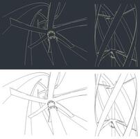 Vertical axis wind turbine vector
