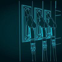 Gasoline pistols illustration vector