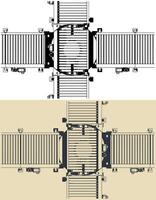 Turntable roller conveyor illustrations vector