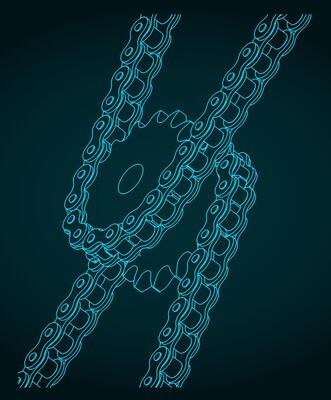 Gears and chain drive