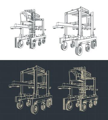 Straddle carrier illustration