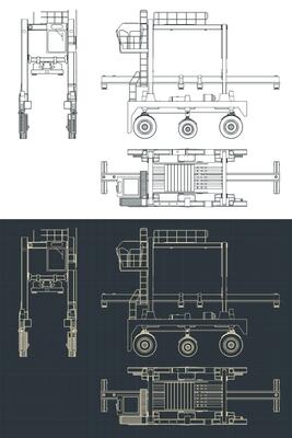 Straddle carrier blueprint