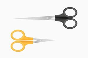 Two types of scissors for different uses. vector