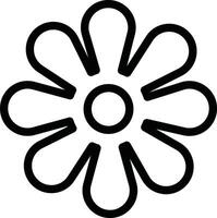 Flowers icon in line. isolated on Flowers in modern simple. Cute round flower plant nature for apps or web traditional pattern of flowers and leave vector