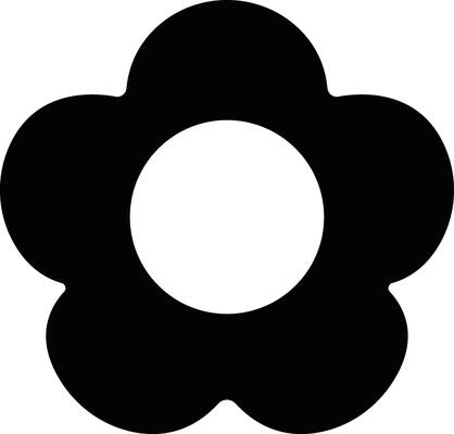 Flowers icon in flat. isolated on Flowers in modern simple. Cute round flower plant nature for apps or web traditional pattern of flowers and leave