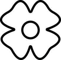 Flowers icon in line. isolated on Flowers in modern simple. Cute round flower plant nature for apps or web traditional pattern of flowers and leave vector