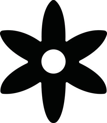 Flowers icon in flat. isolated on Flowers in modern simple. Cute round flower plant nature for apps or web traditional pattern of flowers and leave