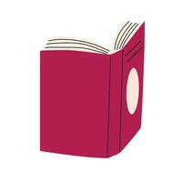 Cute open book in the hand drawn style. illustration with white isolated background. vector