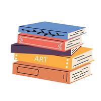 Stack of Books. illustration with white isolated background. vector