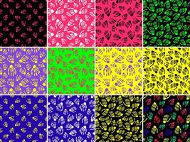 Halloween colorful seamless patterns vector