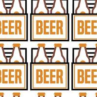 beer icon pattern background beverage vector