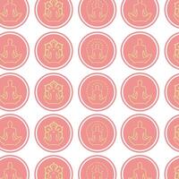 Yoga Icons pattern background vector