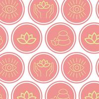 Yoga Icons pattern background vector