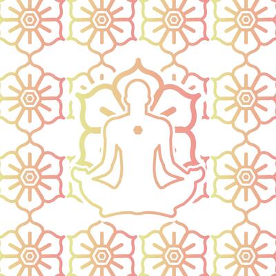 Yoga Icons pattern background