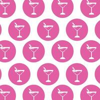 cocktail icon sticker Pattern background vector
