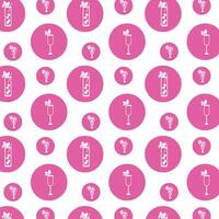 cocktail icon sticker Pattern background vector